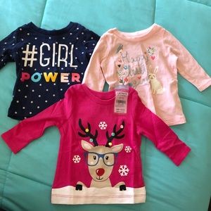 Set of 2 pants and pack of 3 shirts size newborn
